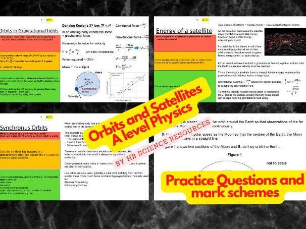 Orbits and Satellites A level Physics