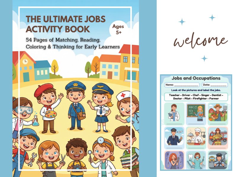 Jobs Activities Book for KS1 & Early Years