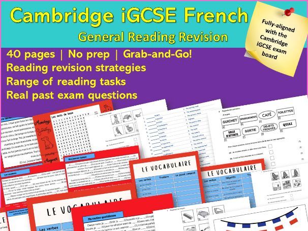 iGCSE French Reading revision tips & activities