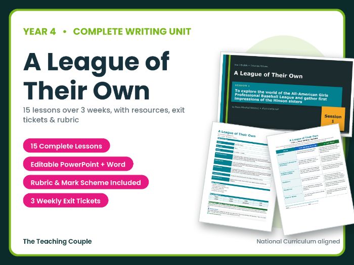 A League of Their Own | Year 4 English Unit