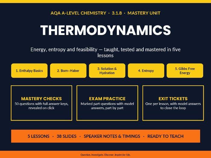 A'LEVEL CHEMISTRY - THERMODYNAMICS
