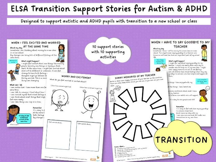 ELSA Transition Support Stories for Autism and ADHD