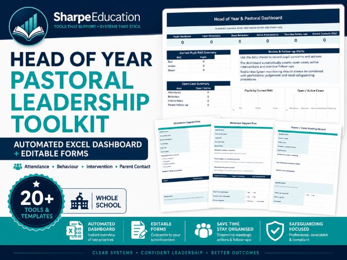 Head of Year Pastoral Toolkit | Excel + Forms