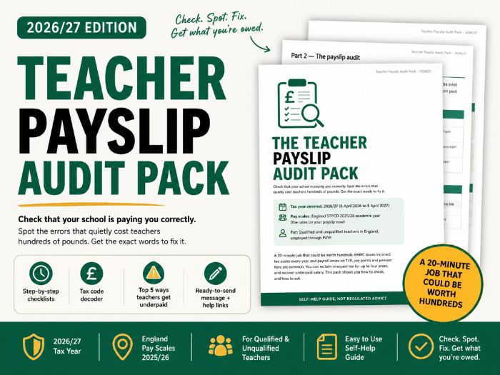 UK Teacher Pay Checker 2026/27 - Are You Being Underpaid?