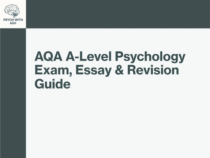 AQA A-Level Psychology Revision Guide