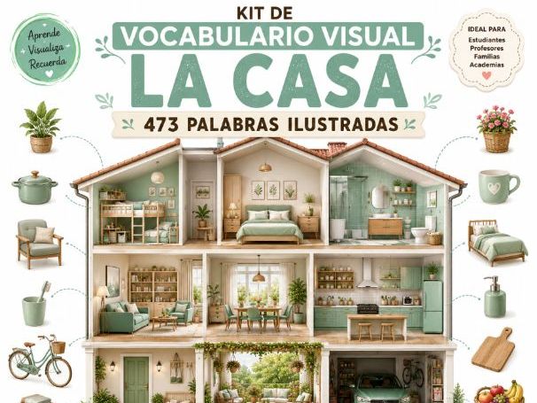 Spanish House Vocabulary Kit 473 Words