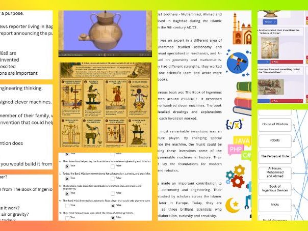 KS2 non-European Societies/STEM - The Golden Age of Baghdad: The Banu Musa Brothers Lesson Pack