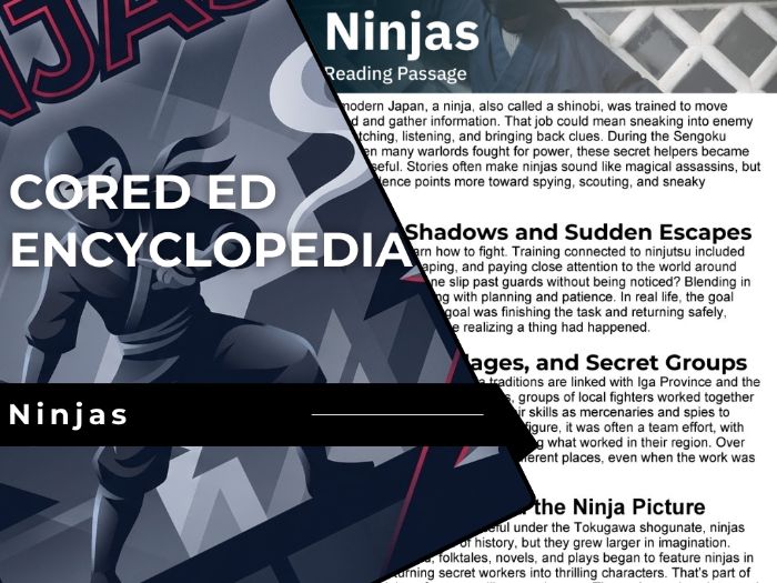 Ninjas Reading Comprehension Passage - Cored Ed Encyclopedia