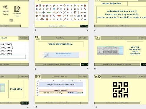 KS3 Spreadsheets Lesson 4 – IF/ELSE Logic & Automatic Marking