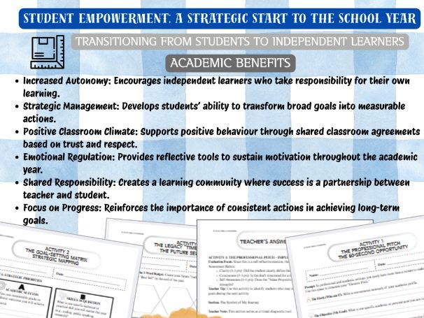 Back to School for Secondary & Sixth Form  | SMART Goals & Classroom Culture
