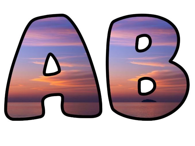 Clouds Horizon Art Beautiful Lettering Set | Classroom Display | Upper & Lowercase, 0-9 and Signs