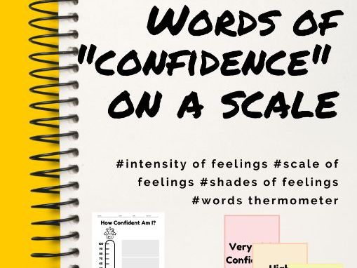 Words Thermometer - Words for Confidence on a Scale