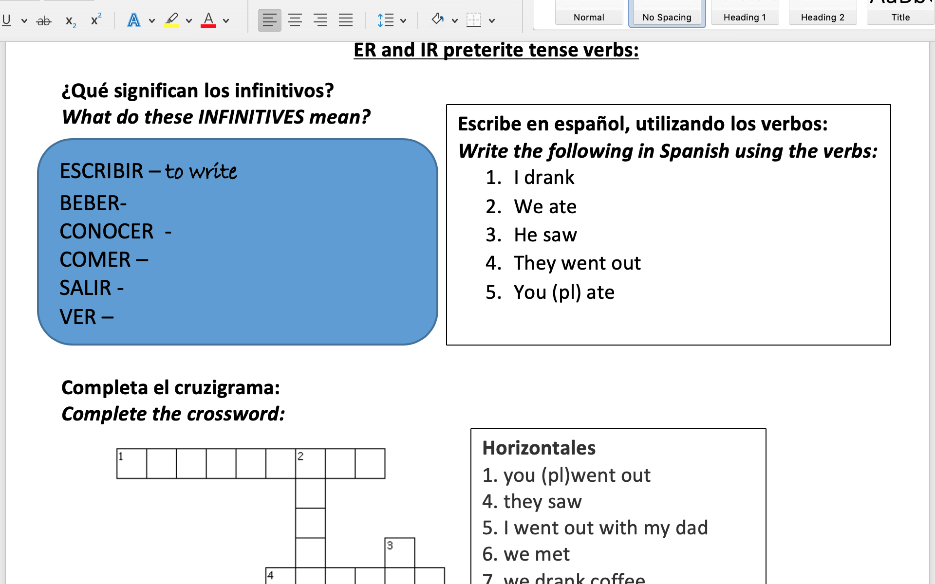 Viva 2 Module 1 Mis Vacaciones Complete Chapter | Teaching Resources