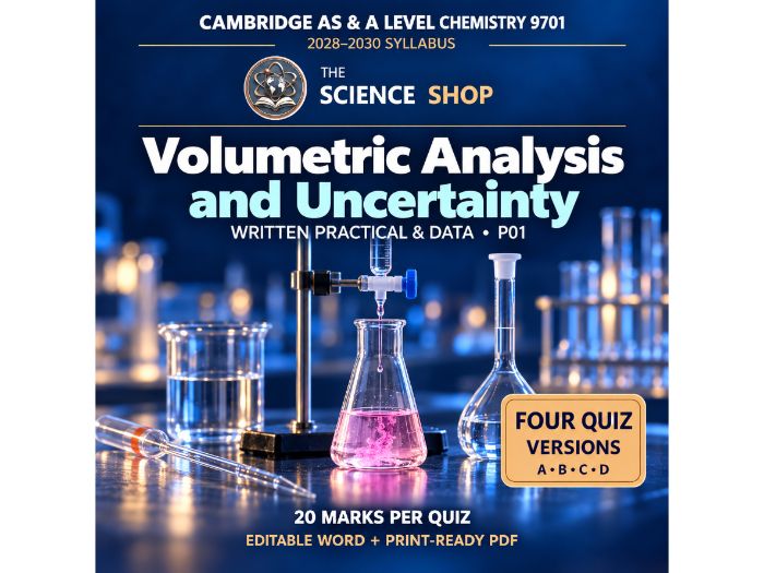 Volumetric Analysis and Uncertainty | Cambridge AS & A Chemistry 9701 | 4 Revision Quizzes
