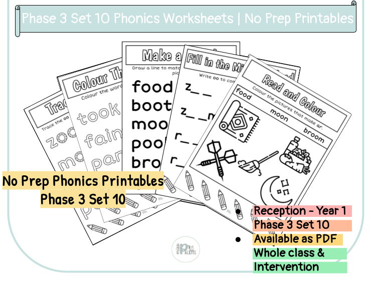 Phase 3 Set 10 | Phonics Worksheets