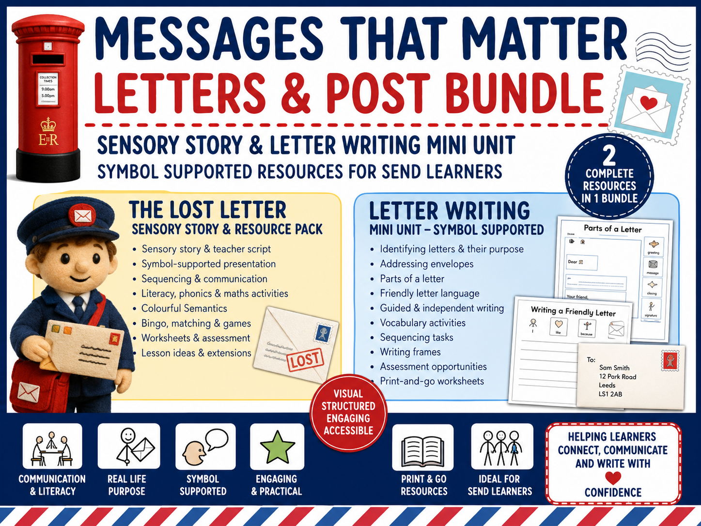 Messages that Matter- letters and post bundle