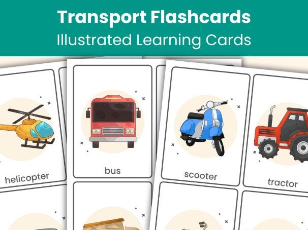 Transport Flashcards | Vocabulary Cards | Printable Cards