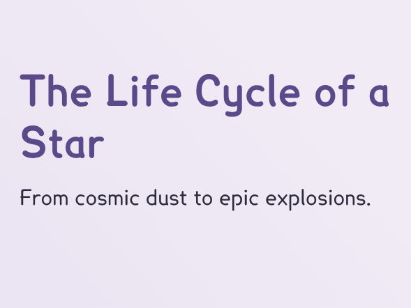 The Life Cycle of a Star (PPT + Worksheet)