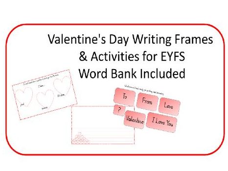 Valentine's Writing Frame and Word Bank