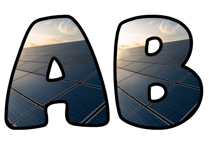 Solar Panels Renewable Energy Source Classroom Display | Lettering Set