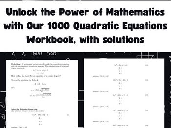 Solving 175 quadratic equations using discriminant