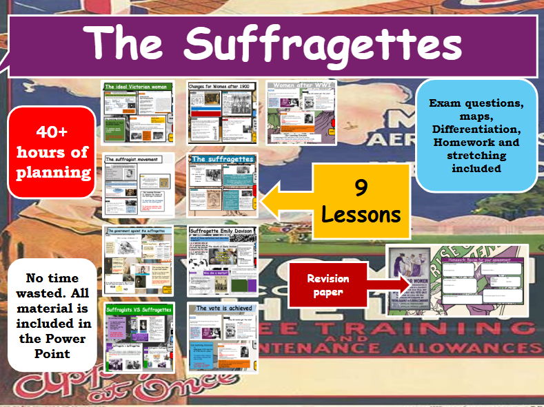 The Sufragettes. Vote for Women.