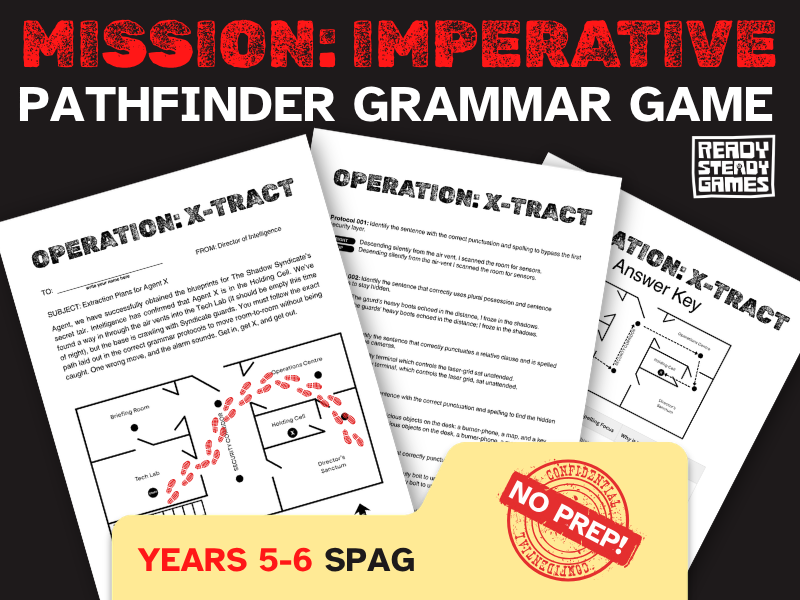 KS2 SPaG Pathfinder Game | SATs Grammar & Logic Activity Year 5 & Year 6 | Mission: Imperative