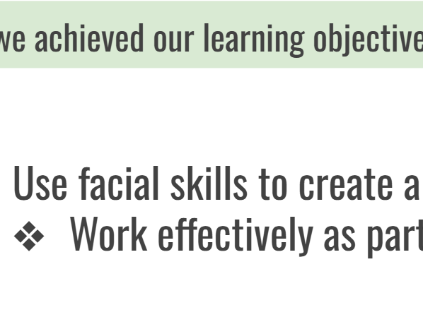 SEND Drama Exploring Facial Expressions