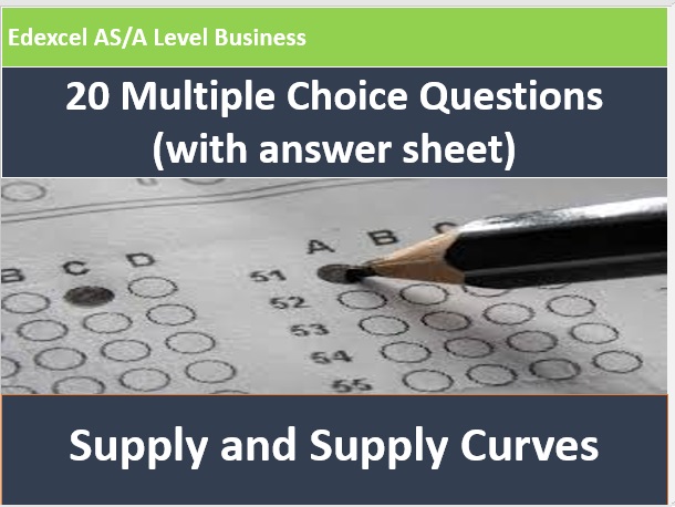 A/AS Level Business 20 MCQ Supply and Supply Curves Revision