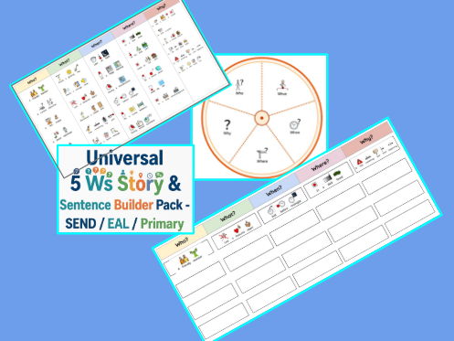Universal 5 Ws Story & Sentence Builder Pack - SEND / EAL