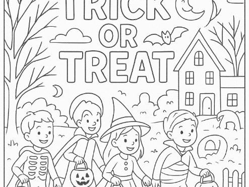 BUNDLE of 10 Simple Halloween Colouring Sheets