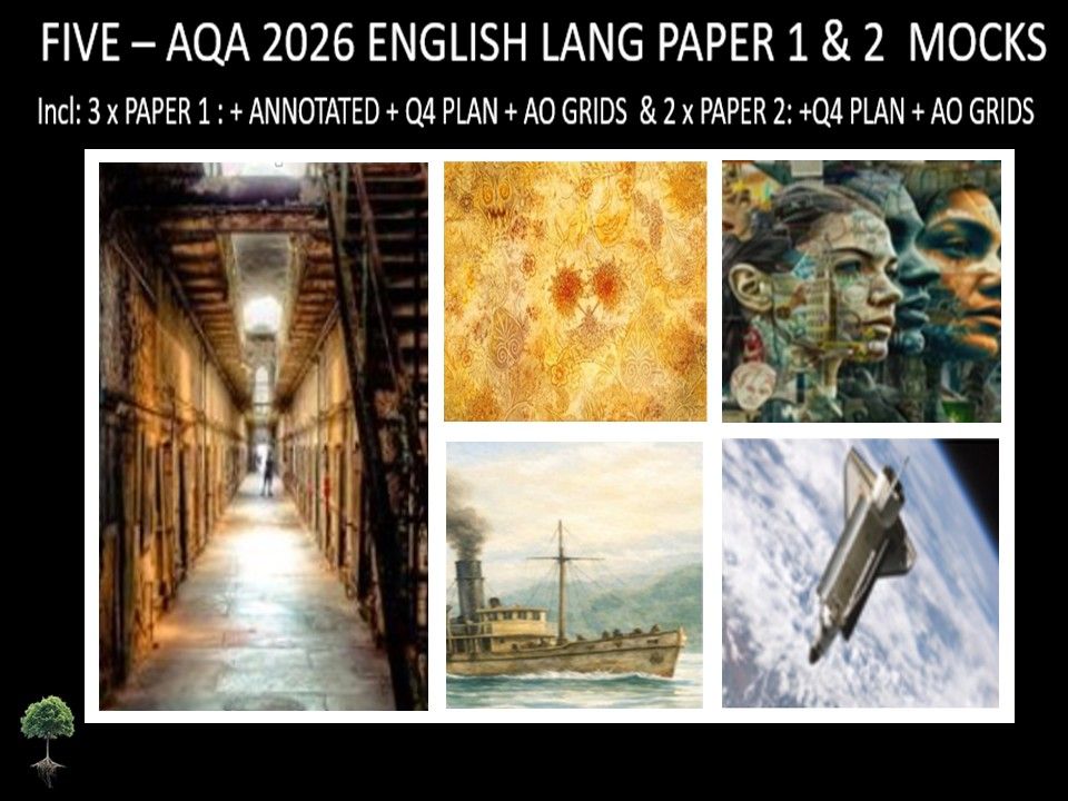 FIVE - AQA PAPER 1 & 2 | 2026 FULL MOCKS | ANNOTATED | Q4 PLAN | AO GRIDS