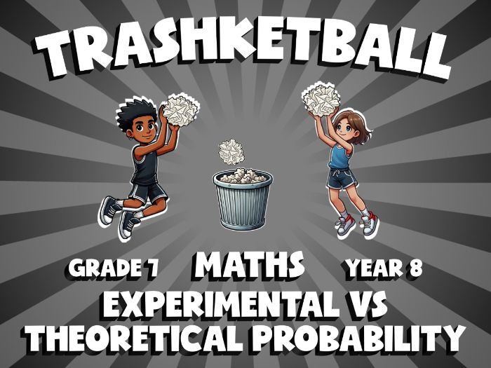Experimental vs Theoretical Probability TRASHKETBALL Maths Game | No-Prep Year 8 Review Activity