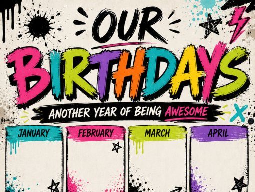 Birthday Grid, Print and Write On - Free Classroom Display