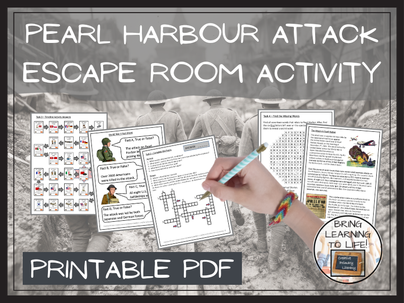 Attack on Pearl Harbour Escape Room Activity