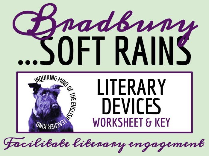 "There Will Come Soft Rains" by Ray Bradbury Literary Devices Worksheet and Answer Key