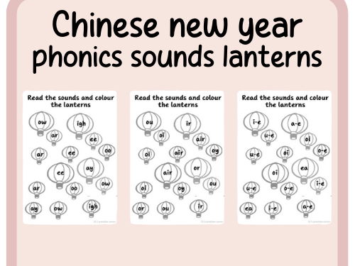Chinese new year- phonics sounds lanterns- continuous provision
