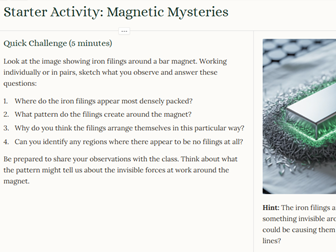 iGCSE Physics - 4.1 The Simple Phenomena of Magnetism SUPPLEMENT