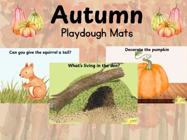 Autumn Playdough Mats | EYFS Fine Motor Activities