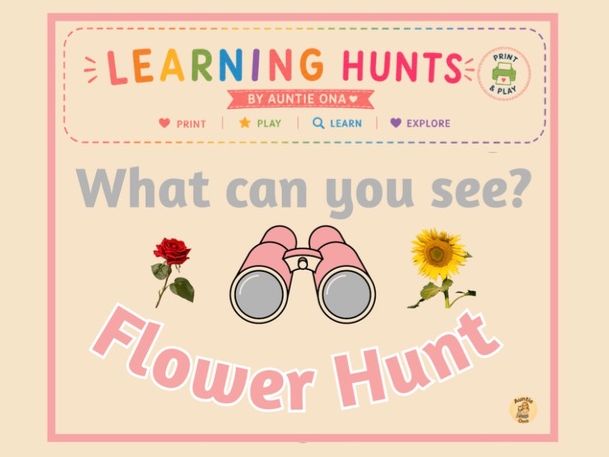 Summer Flower Hunt Activity Pack | EYFS Outdoor Learning | Nature Hunt