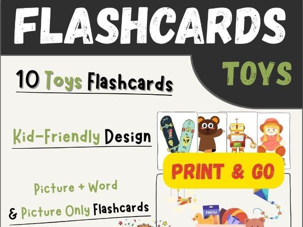 Toys Flashcards | ESL | Kindergarten - G2
