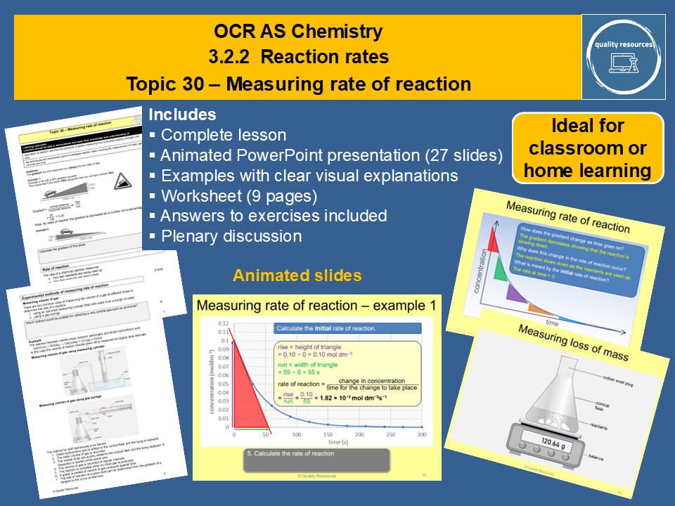 Measuring rate of reaction OCR AS Chemistry