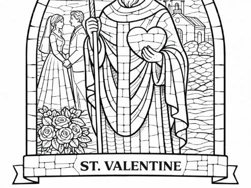 Bundle of 15 Stained Glass Christian Saints and Feast Days Coloring Sheets
