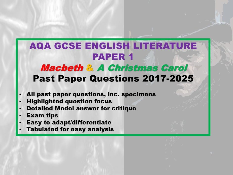 AQA Literature Paper 1 Past Paper Qs 2017-2025