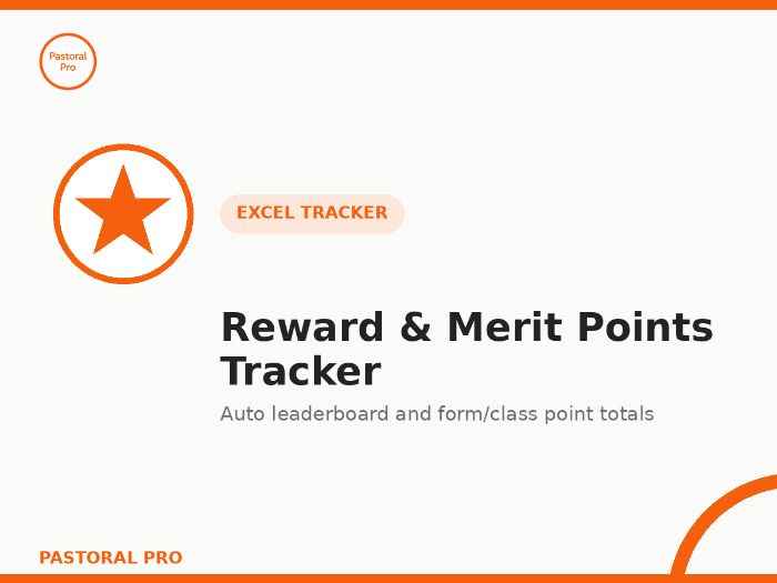 Reward & Merit Points Tracker — Automated Excel Leaderboard for Schools