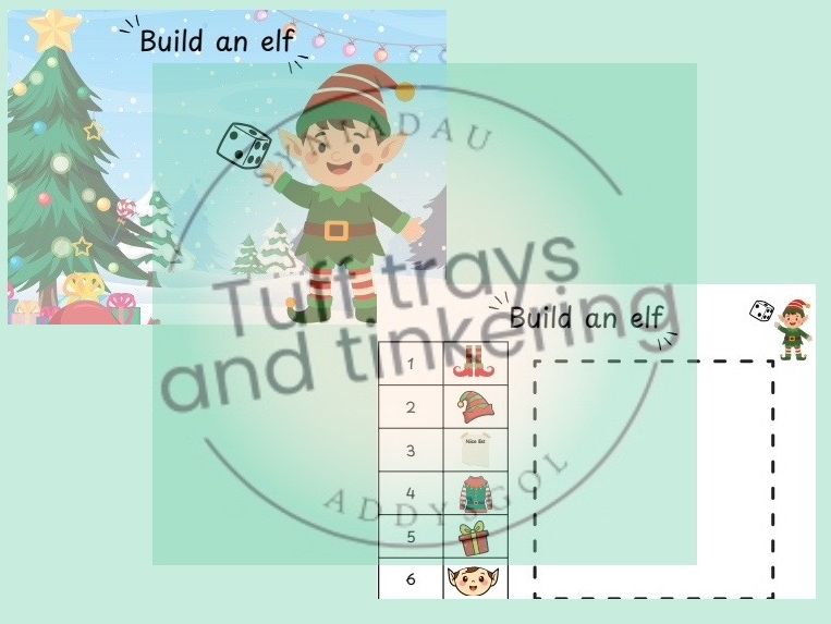 elf roll and make fun christmas party game foundation stage ks1 ks2 foundation phase