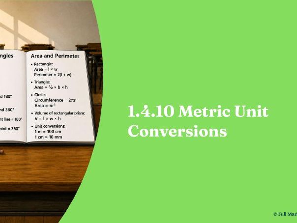 IB Maths MYP Year 1, Unit 4 - 1.4.10 Metric Unit Conversions