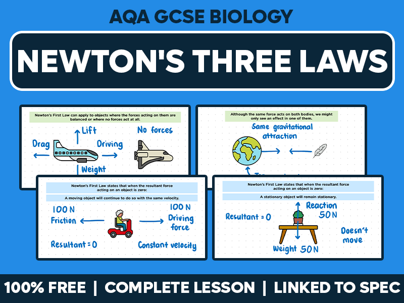 GCSE AQA Physics Complete Lesson - Newton's Three Laws