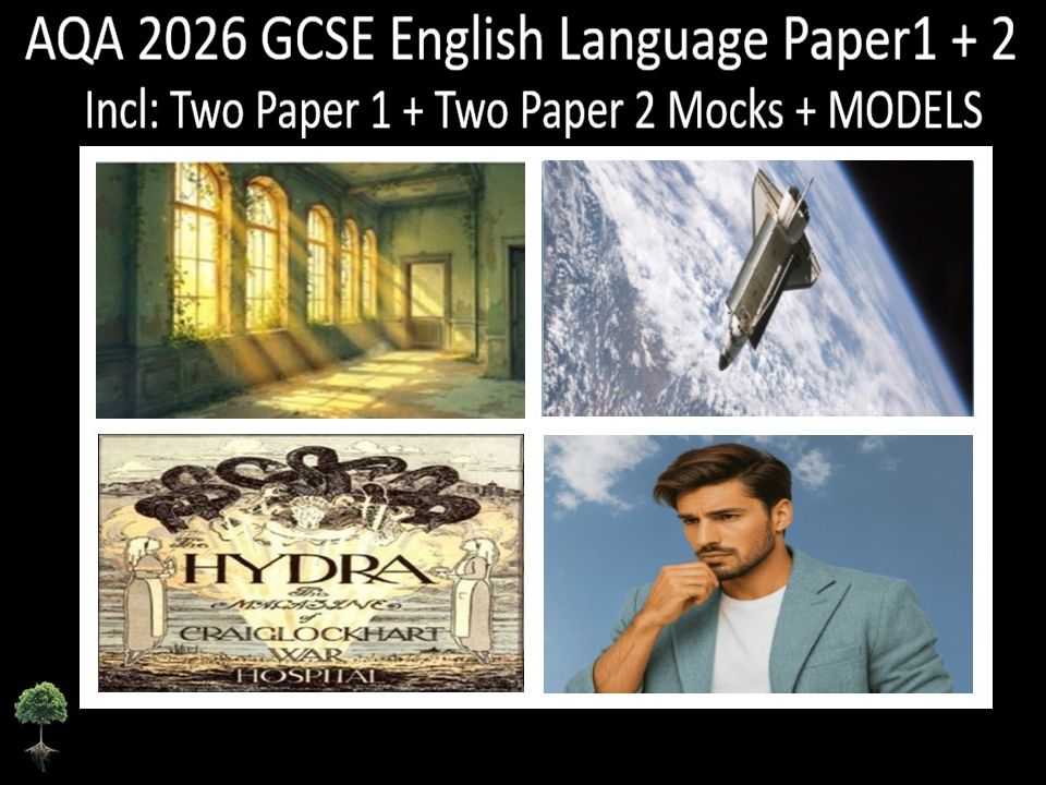 Four AQA 2026 GCSE English Language Paper 1 + 2 Mocks | Models