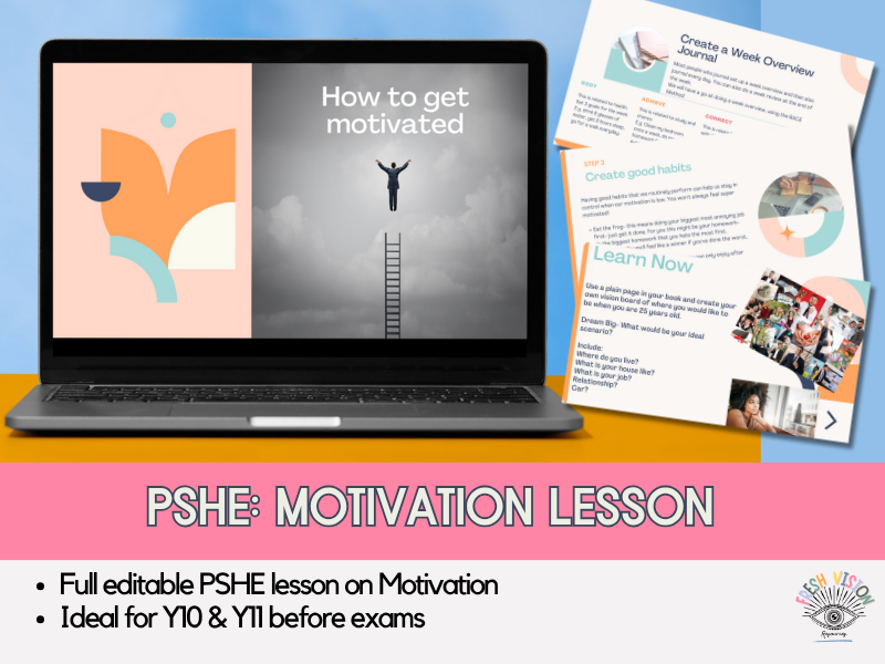 Full PSHE Lesson – How to Get Motivated? for Year 11 (Exam Preparation & Aspiration)